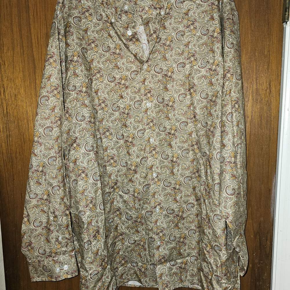 Daniel Cremieux Paisley Button Down Shirt - Tan and Brown